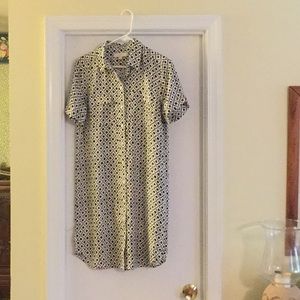 Ann Taylor Loft silky shirt dress
